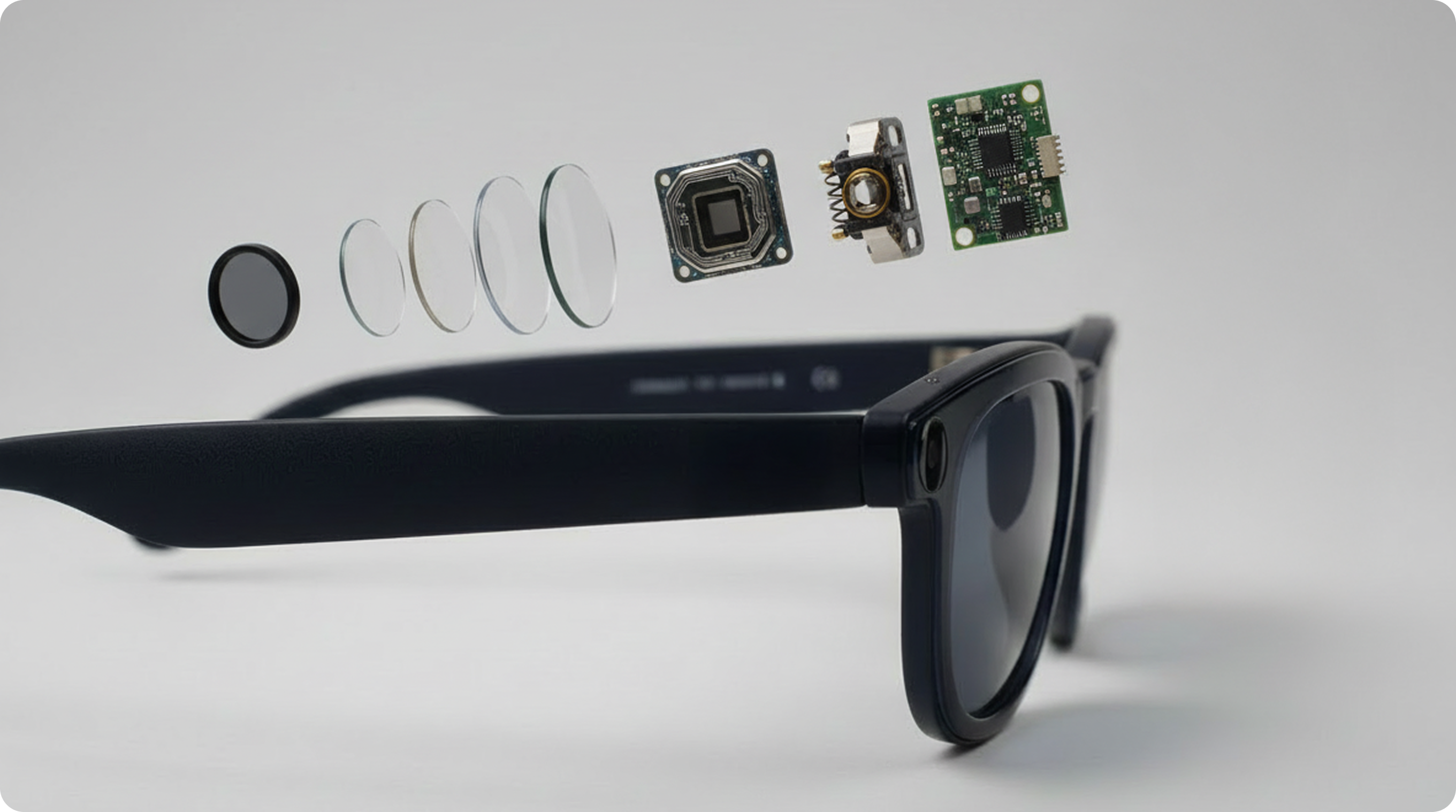 Vue éclatée composants lunettes Sturyon