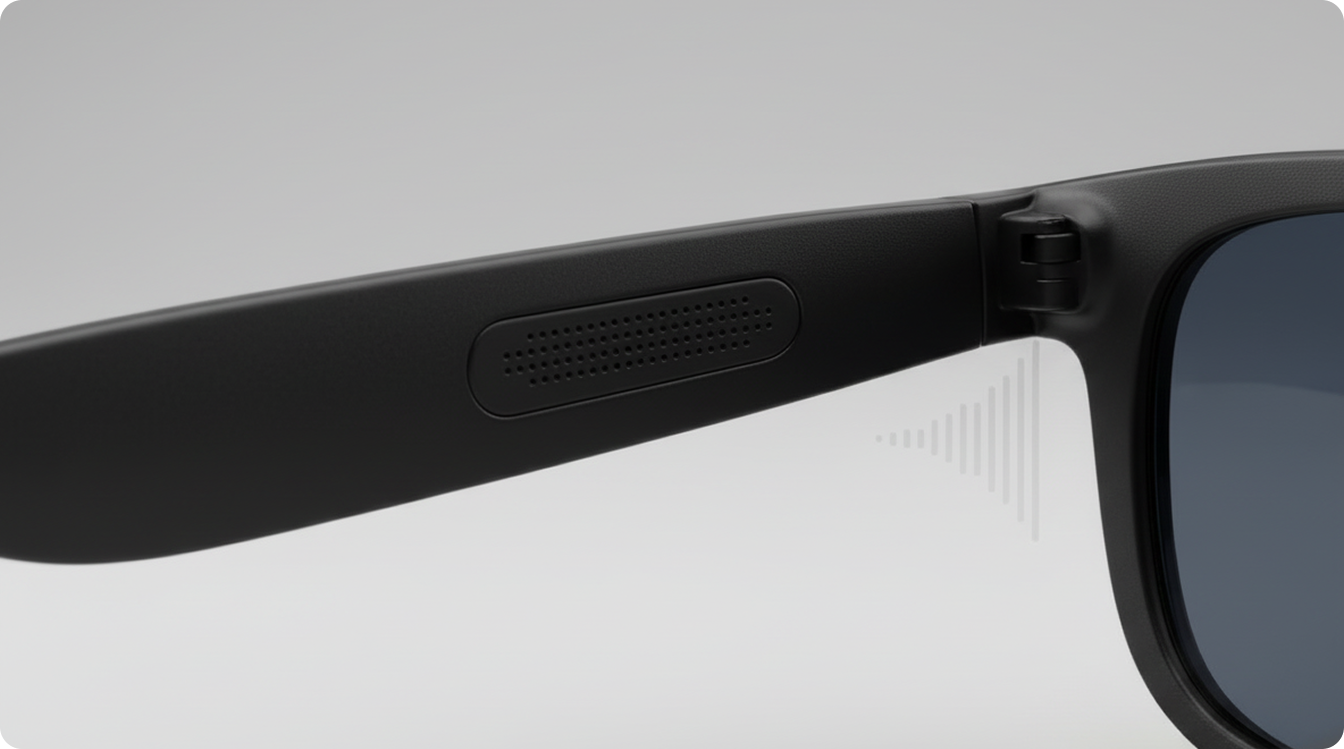 Détail branche et haut-parleur lunettes Sturyon